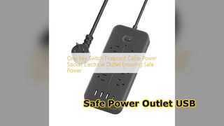 Bezpieczne gniazdo zasilania z przedłużaczem USB