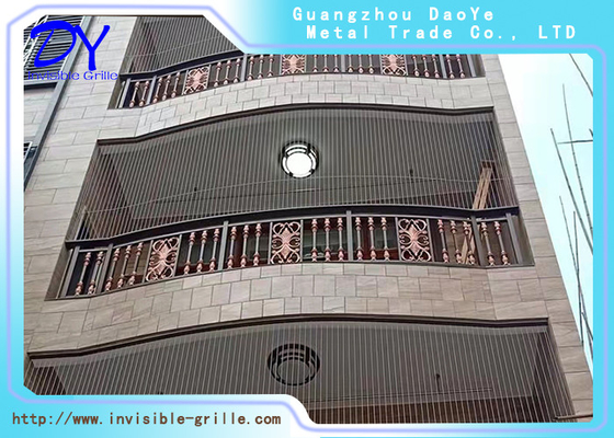 Fabrycznie nowoczesny niewidoczny balkon Grilel ze stali nierdzewnej