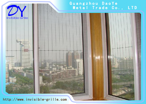 Niewidoczne grille antykorozyjne na balkon 304 316 Ochrona siatki z drutu ze stali nierdzewnej
