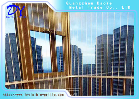 Średnica drutu 2,5 mm Balkon Niewidoczna kratka Aluminiowa rama Łatwe czyszczenie