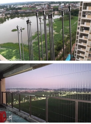 3mm Wlewy Włókno Balkonie Rury z 100kg pojemności Balkon Wlewy Rury
