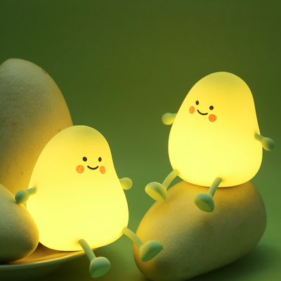 Mango Night Light Cute Children Silicone Lamp For Kids Bedroom Sleeping Lighting USB ładowanie LED Night Lights