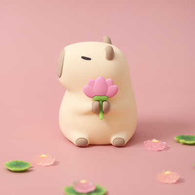 Cute Silicone Capybara Nocne światło Dzieci Nocne światło Podarunek USB Zaaładowalna zwierzęca Silicone Nocna lampa