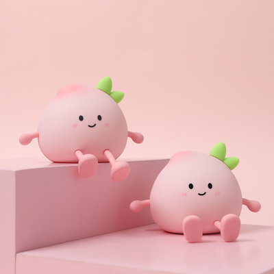 Najnowsze Cute Peach Silicone Night Light Przykrywacz ochronny dla oczu Lampa nocna do sypialni dla niemowląt Kolorowe oświetlenie nocne