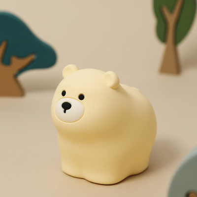 OEM Led Cute Cartoon Silicone Bear Sleep Lamp Usb Naładowalna Nocna Lampa Dziecko sypialnia Światło nocne przy łóżku