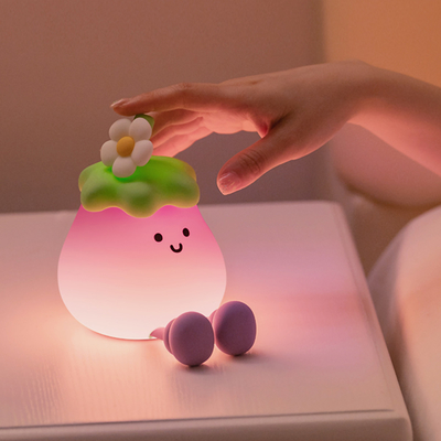 Warzywa Małe bakłażany Silikonowe lampy USB Ładowalna sypialnia Przy łóżku Pat Nocne światła dla prezentów