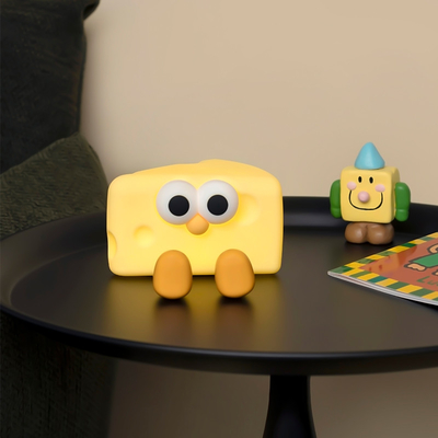 Zabawna Lampa nocna LED do ładowania Cute Cartoon Cheese Silicone Lampy stołowe Sensor dotykowy Zwierzęta DIY Dzieci Pokój dzieci