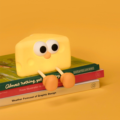 Zabawna Lampa nocna LED do ładowania Cute Cartoon Cheese Silicone Lampy stołowe Sensor dotykowy Zwierzęta DIY Dzieci Pokój dzieci