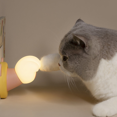 Fabryka Cute Sleeping Control CAT PAW USB Lampy sypialne Silicone Lampy Powtórnie ładowalne Touch Light Silicone Night Light