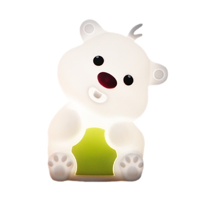 Cute Bear Shape Silicone Night Light Silicone Dekoracja sypialni Stolik Lampa nocna