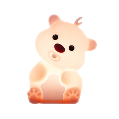 Cute Bear Shape Silicone Night Light Silicone Dekoracja sypialni Stolik Lampa nocna