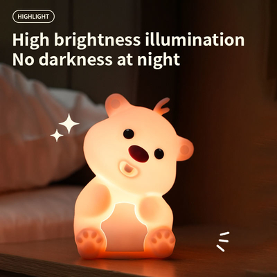 Kreatywne Świąteczne Dekoracyjne Silicone Nocne Światło LED Pat Śpiąca Atmosfera Zabawka Dzieci Dzień Boże Narodzenie Prezent Przełącznik zasilania