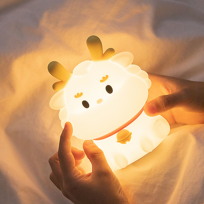 LED USB Zładowalna Ciemność Dragon Touch Cute Dekor sypialni silikonowy krzesło dla dziecka Lampa nocna
