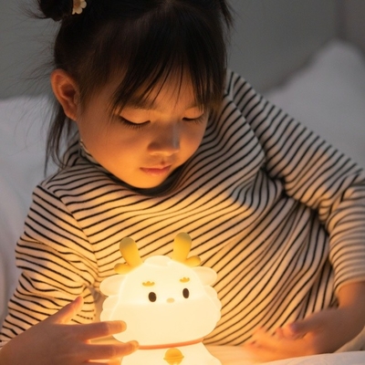 LED USB Zładowalna Ciemność Dragon Touch Cute Dekor sypialni silikonowy krzesło dla dziecka Lampa nocna