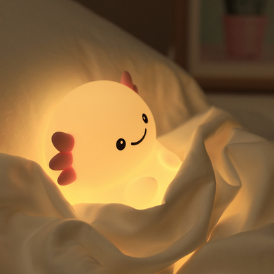 Nowoczesny design silikonowe światło nocne Cute LED ciepła biała kolorowa noc dla dzieci sypialnia Touch Control