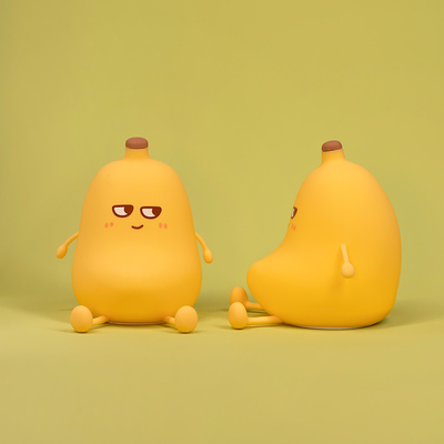 Nowoczesny projekt Bananowy silikonowy światło nocne Cute Wdrażalne Zgaszające LED Mała lampa biurowa do dekoracji sypialni i stołu