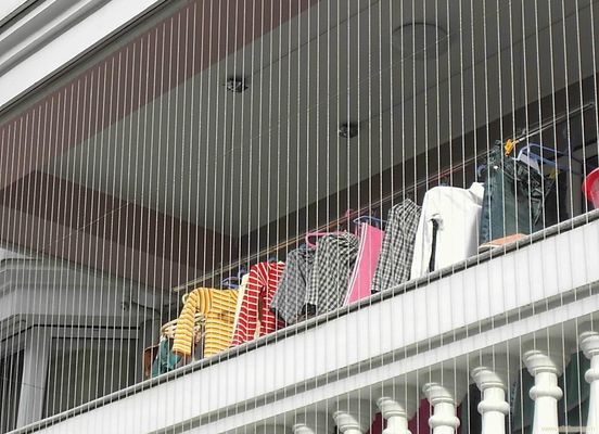 Czarny niewidzialny balkon grilla 316 drutu 12 1 i powłoka nylonowa 2,0 mm