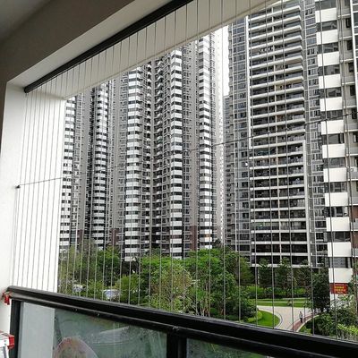 Bez przeszkód widok na przyrodę niewidzialny balkon grilla z trwałych 304/316 stalowych drutów
