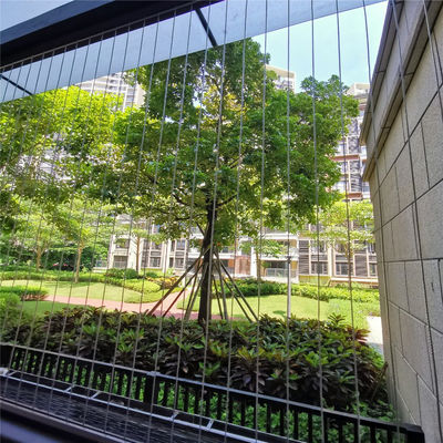 Stały otwarty styl ramy ze stopu aluminium balkon niewidzialna siatka z instalacją powierzchniową