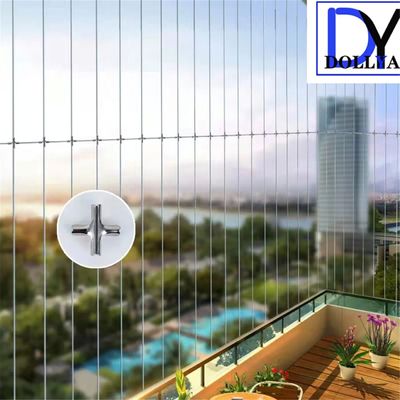 316 ze stali nierdzewnej 2,0 mm Wire Invisible Grille z powłoką nylonową i 5 cm spacerem między drutami