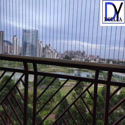 316 ze stali nierdzewnej 2,0 mm Wire Invisible Grille z powłoką nylonową i 5 cm spacerem między drutami