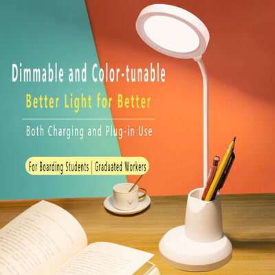 Nowoczesny prosty nośnik długopisu lampa biurowa LED ładowalna z wtyczką ochrona oczu Lampa do studiowania Kolegium sypialnia Lampa do czytania dotykowa