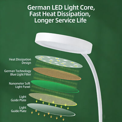 Nowoczesny prosty nośnik długopisu lampa biurowa LED ładowalna z wtyczką ochrona oczu Lampa do studiowania Kolegium sypialnia Lampa do czytania dotykowa