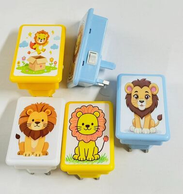 Plug In Night Light Lamp Wall Mount Featuring LED Light Source Power Source Plug in Suitable for Bathrooms and Corridors