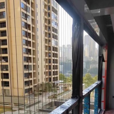 Włókno 316 Włókno stalowe Balkon Bezpieczeństwa Grill z usługą obróbki cięcia i 316 Włókno 3x7 Teflon powłoka 2,0 mm oferuje bezpieczną barierę