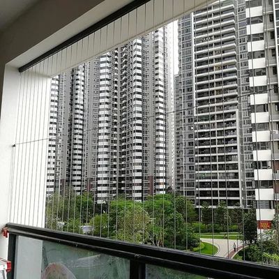 Stainless Steel Window Invisible Grille with 2.0mm Wire Distance Gap and 400 kg Tensile Impact