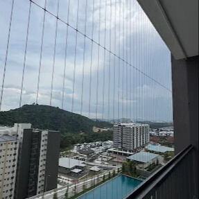 Balkon Niewidzialna siatka przezroczyste rozwiązanie bezpieczeństwa sieciowego łączące trwałość i atrakcyjność estetyczną nowoczesnych budynków