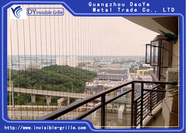 Niewidoczny metalowy grill na balkon ze stali nierdzewnej 316