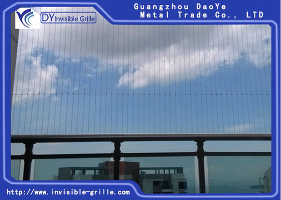 Wysoki budynek Szary 6m # 316 Niewidoczna kratka bezpieczeństwa na balkon