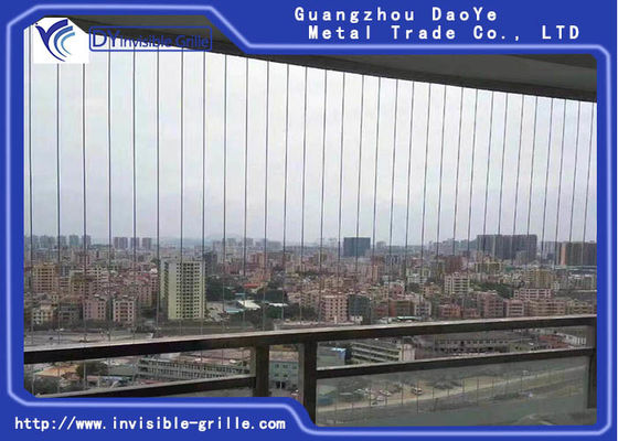 Bezpieczeństwo 2,0 mm stal nierdzewna 316 niewidoczna kratka balkonowa