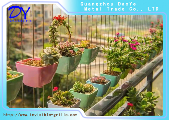 Flower Fix do niewidocznego drutu SS Balkon Niewidoczne akcesoria do grilla w doniczkach